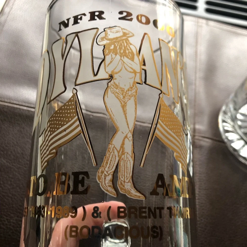 Vintage 2000 mint set of two NFR beer stein mugs